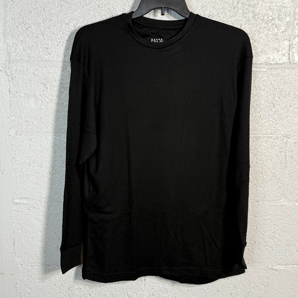 Galaxy by Harvic  Men's Thermal Crew Neck Shirt Black XL